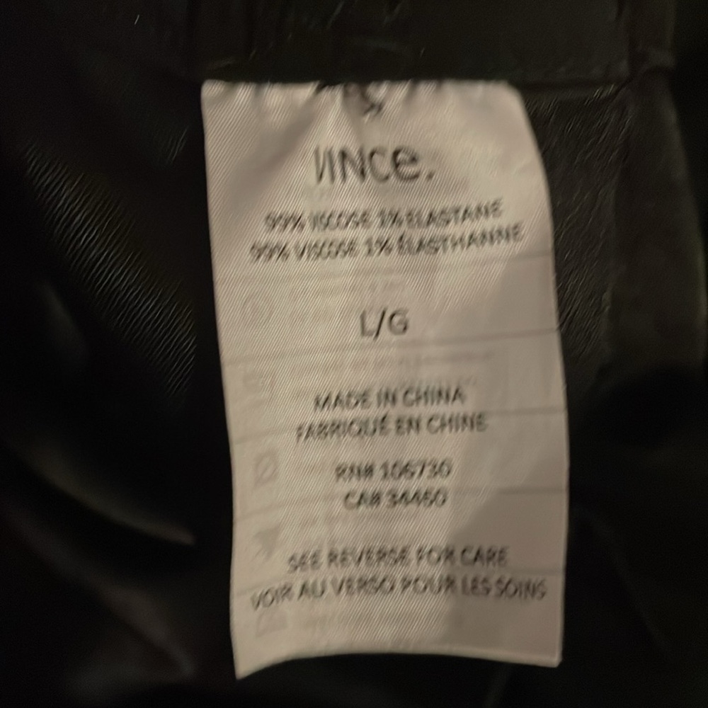 Vince Silk Tuxedo Jogger Pants, black Size large - Picture 6 of 10